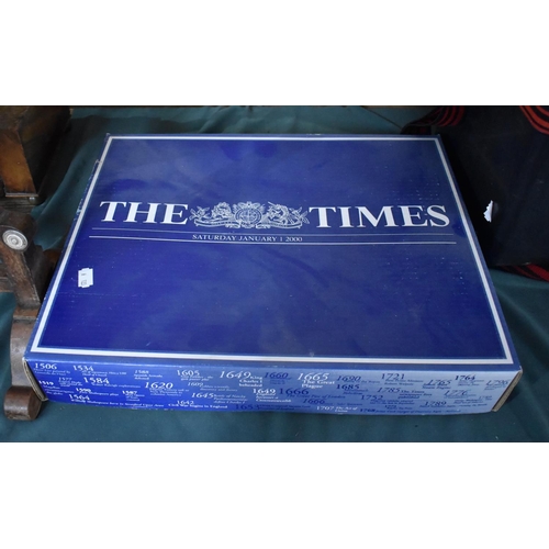 447 - A Boxed Set, The Times Millenium Edition, Book and re-printed Newspapers