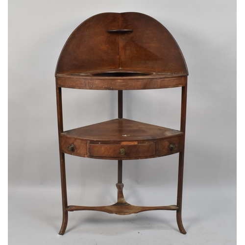 471 - A Georgian Mahogany Corner Gentleman's Washstand