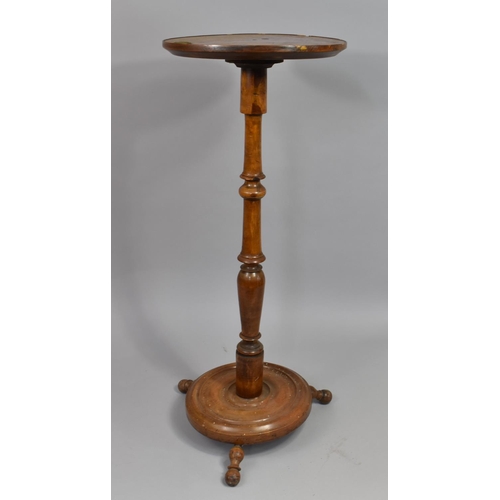 491 - A 19th Century Former Gentleman's Shaving Stand, Now Missing Mirror, on Turned Supports Circular Bas... 