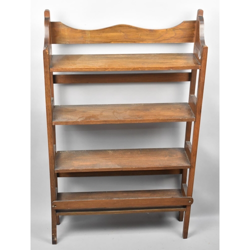 505 - An Edwardian Four Shelf Open Bookcase, 61cm wide