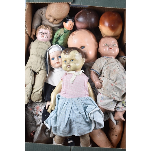 507 - A Collection of Antique and Vintage Dolls and Doll Parts etc