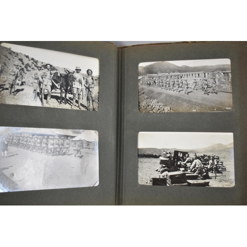 61 - A Vintage Photograph Album Containing Military Photographs Detailing Campaign in India at Sataram, B... 