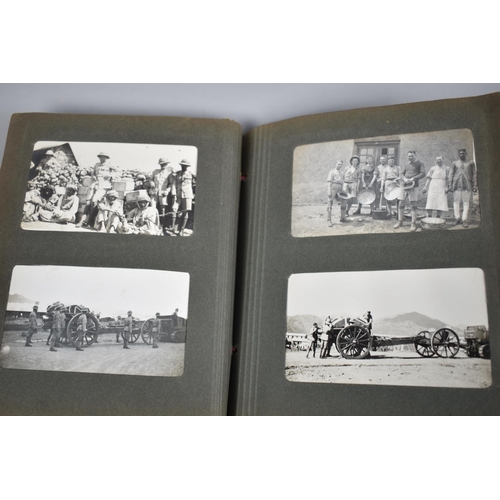 61 - A Vintage Photograph Album Containing Military Photographs Detailing Campaign in India at Sataram, B... 