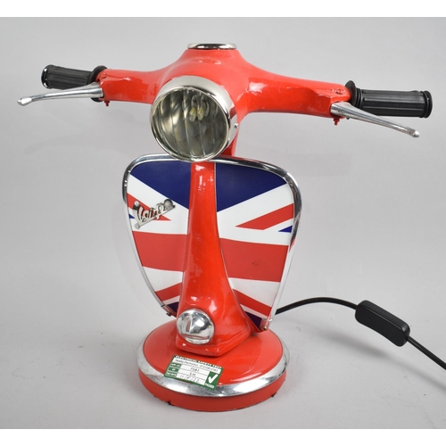 80 - A Novelty Table Lamp in the Form of a Vespa Scooter, 34cms High