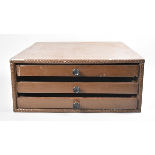 84 - An Early/ Mid 20th century Three Drawer Collectors Chest, 42cms Wide