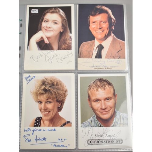 90 - A Large Collection of Publicity Photograph's for The Coronation Street Cast Members, Many Autographe... 