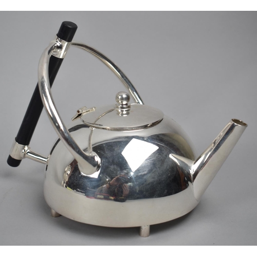 94 - A Reproduction Arts and Crafts Style Silver Plated Teapot in the manner of Christopher Dresser