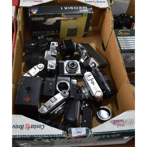242 - A Collection of Vintage 35mm Cameras, Camera Bodies, Photographic Accessories etc