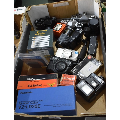 243 - A Collection of Vintage 35mm Cameras, Camera Bodies, Photographic Accessories etc