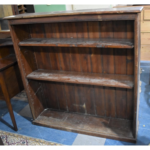 472 - A Late 19th/Early 20th Century Open Bookcase, Missing One Shelf, 118cm wide