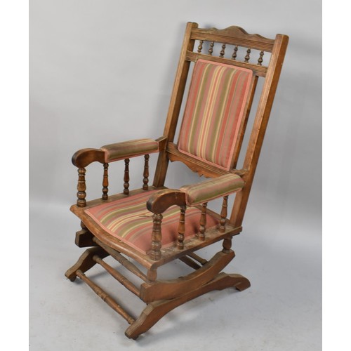 466 - A Vintage American Rocking Chair