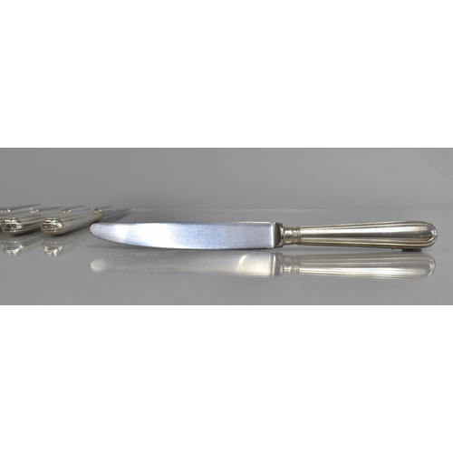 242 - A Set of Twenty Four Queen Elizabeth II Silver Knives, Sheffield Hallmark 1963, Twelve Large 25cms L... 