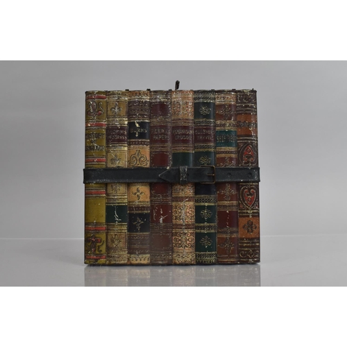 36 - An Early 20th Century Huntley and Palmers Biscuit Tin, In the Form of Leather Bound Books with Strap... 