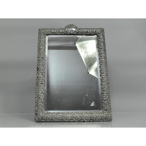 230 - A Large Edward VII Silver Mounted Bevel Edged Mirror, Birmingham 1907, Easel Back, The Framed with E... 