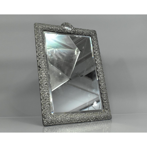 230 - A Large Edward VII Silver Mounted Bevel Edged Mirror, Birmingham 1907, Easel Back, The Framed with E... 