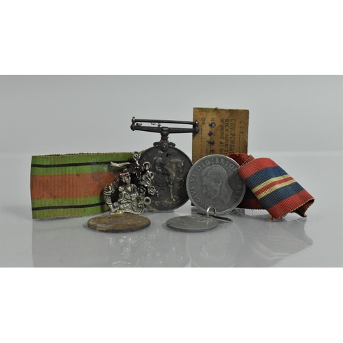 81 - A Collection of Curios to Include a 1914-1918 WWI Medal for 24197 Pte T.S.Wall Royal Sussex Regiment... 