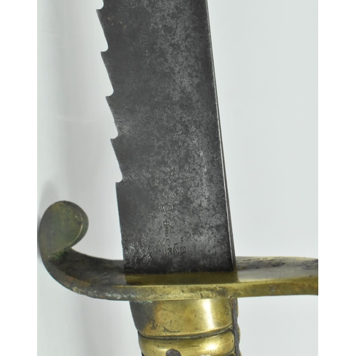 83 - A British 1856 Pattern Infantry Pioneer Sword by Robert Mole, B'ham, Numbered 3/93 and Stamped WD wi... 