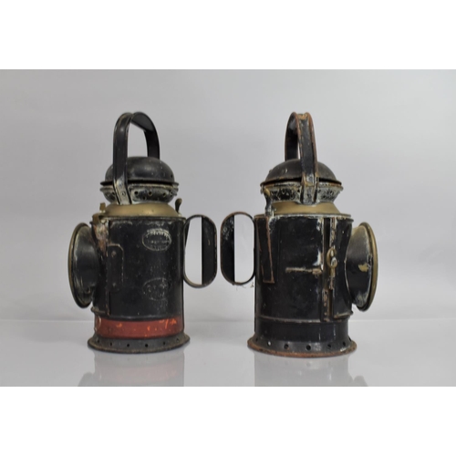 37 - Two British Railways Western Region Lamps, The One with Makers Oval Plaque for G Polkey, Some Condit... 