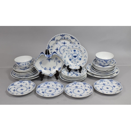 474 - A Collection of Royal Copenhagen Porcelain Dinner and Teawares together with Six B and G Danish  Sid... 