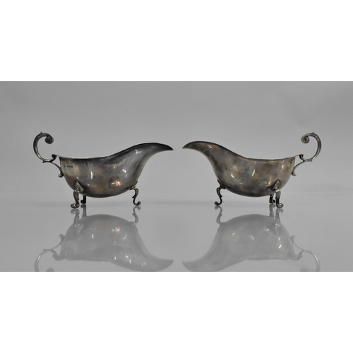 239 - A Pair of George V Silver Sauce Boats, London Hallmarks 1930, 212gms