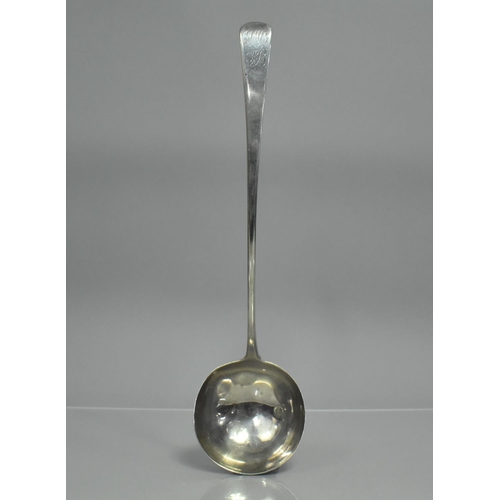 231 - A George III Silver Ladle, Hallmark for London 1788, 153gms, Monogrammed Finial, 33cms Long