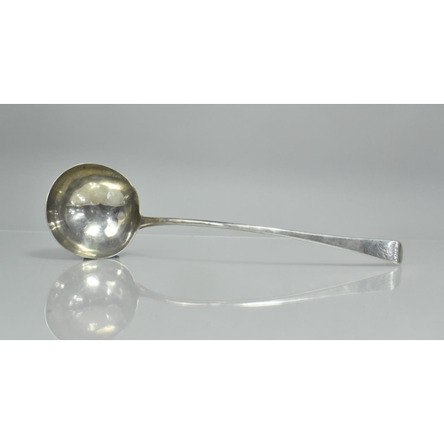 231 - A George III Silver Ladle, Hallmark for London 1788, 153gms, Monogrammed Finial, 33cms Long