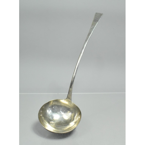 231 - A George III Silver Ladle, Hallmark for London 1788, 153gms, Monogrammed Finial, 33cms Long