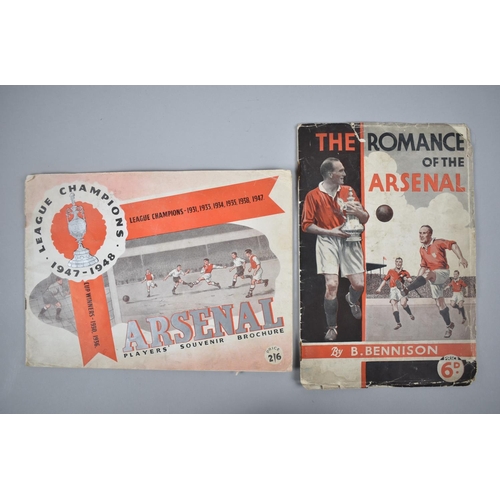 103 - Arsenal Football Club 'The Romance of the Arsenal' by B. Bennison together with 1947-8 Arsenal Playe... 