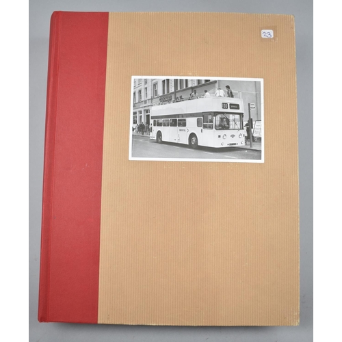 126 - A Large Album Containing Approx 300 monochrome Photographs and Postcards Relating to Buses and Coach... 