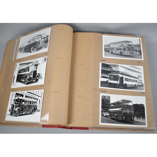 126 - A Large Album Containing Approx 300 monochrome Photographs and Postcards Relating to Buses and Coach... 