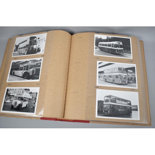 126 - A Large Album Containing Approx 300 monochrome Photographs and Postcards Relating to Buses and Coach... 