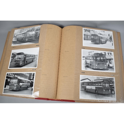 126 - A Large Album Containing Approx 300 monochrome Photographs and Postcards Relating to Buses and Coach... 