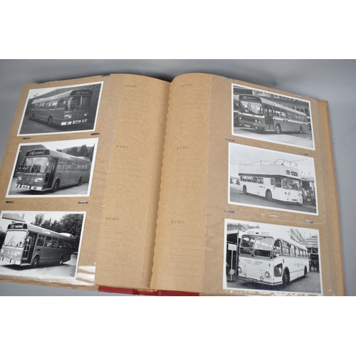 126 - A Large Album Containing Approx 300 monochrome Photographs and Postcards Relating to Buses and Coach... 