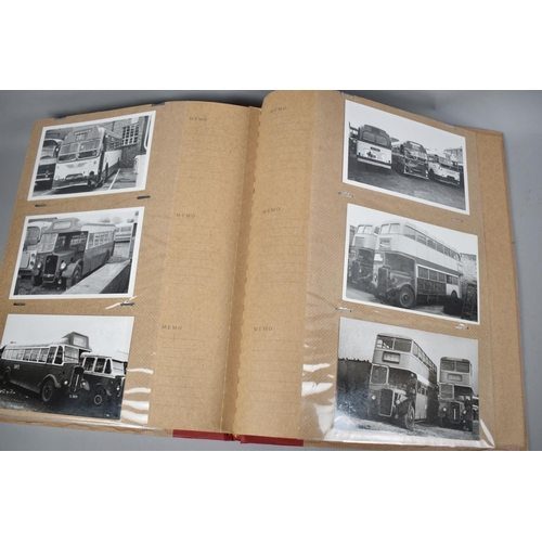 126 - A Large Album Containing Approx 300 monochrome Photographs and Postcards Relating to Buses and Coach... 