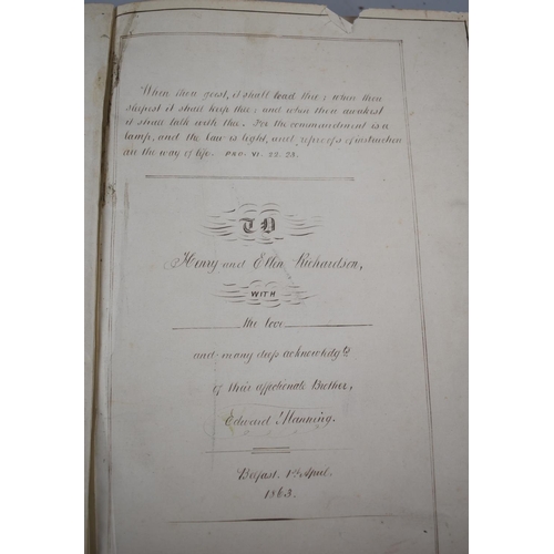 142 - An 1863 Family Bible, Browns Self Interpreting Bible, Published by Blackie and Son, 1858