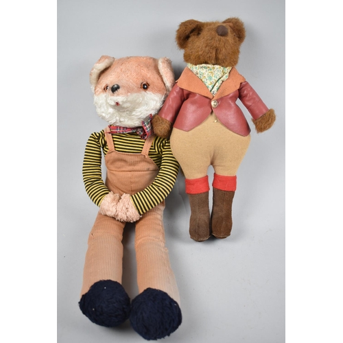 185 - Two Vintage Soft Toys, Foxes, 40cms High