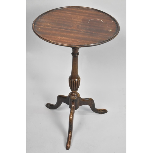 197 - A Late 19th Century Mahogany Tripod Wine Table, 37cms Diameter