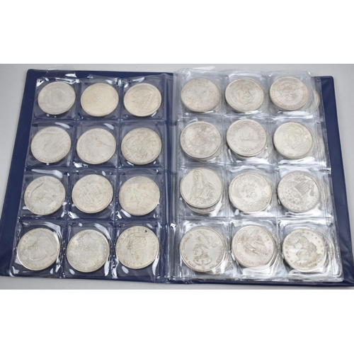 262 - A Collection of 72 Replica White Metal Coins and Crowns, Untested but Unlikely To Be Silver