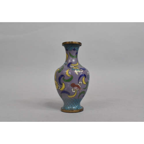 266 - A Chinese Cloisonne Vase Decorated in Multicoloured Enamels with Precious Objects, Scrolls and Antiq... 