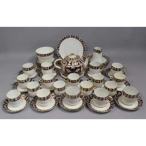 289 - An Imari Rosana Queens China Tea Set by GW&S to comprise Teapot, Teapot Stand, Cups, Saucers, Cake P... 