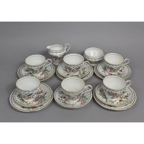 309 - An Aynsley Pembroke Pattern Tea Set to comprise Six Cups, Saucers, Side Plates, Milk Jug and Sugar B... 