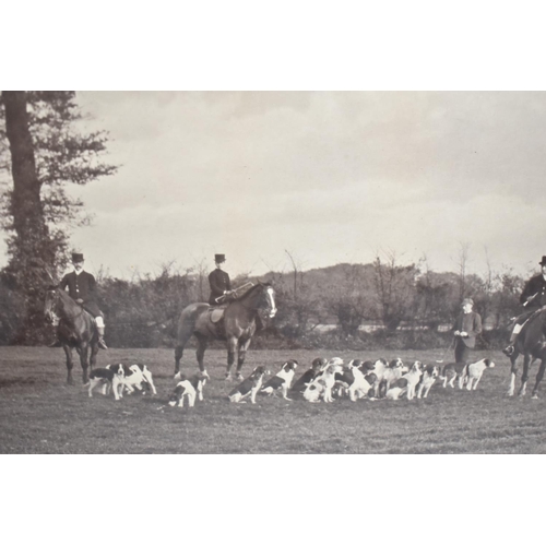 312 - A Pair of Oak Framed Photographs of The Annesley Hunt, 1887, Each 48x35cms