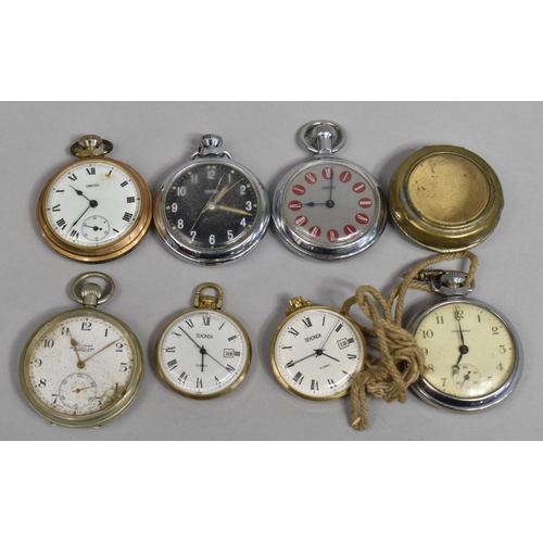 440 - A Collection of Six Vintage Pocket Watches to include Smiths with Black Face together with a Pocket ... 