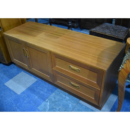 526 - A 1970s G-Plan Teak Base Unit with Two Short Drawers and Cupboard, 131cms Wide