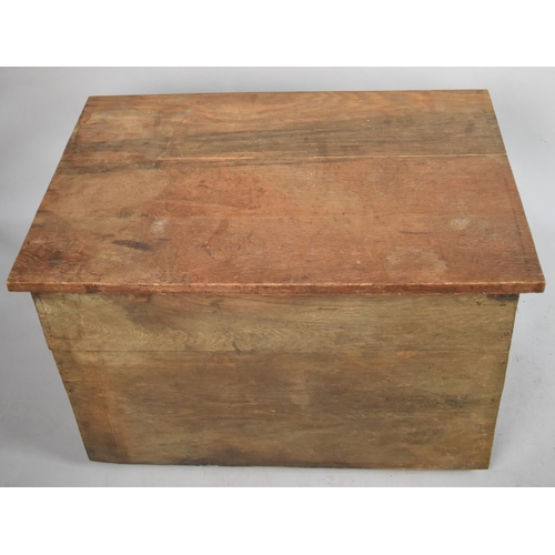 546 - A Handmade Log or Kindling Box with Hinged Lid, 70cms