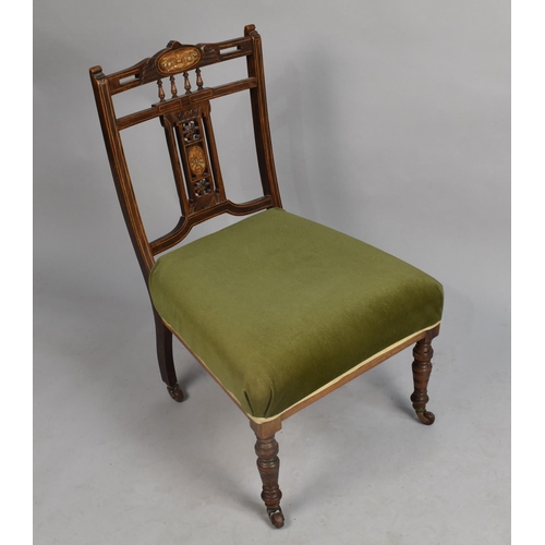 549 - An Edwardian Inlaid Ladies Nursing Chair