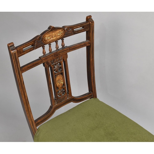 549 - An Edwardian Inlaid Ladies Nursing Chair