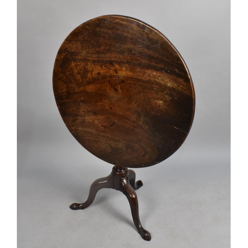 551 - A 19th Century Mahogany Circular Snap Top Tripod Table, 70cms Diameter