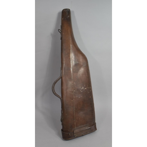 97 - A Vintage Leather Leg of Mutton Shotgun Case