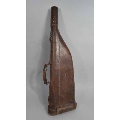 98 - A Vintage Leather Leg of Mutton Shotgun Case